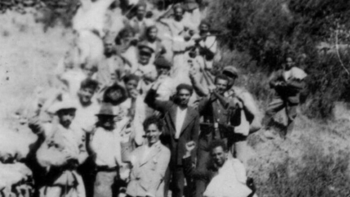 Grupo de alzados en los montes de La Palma.