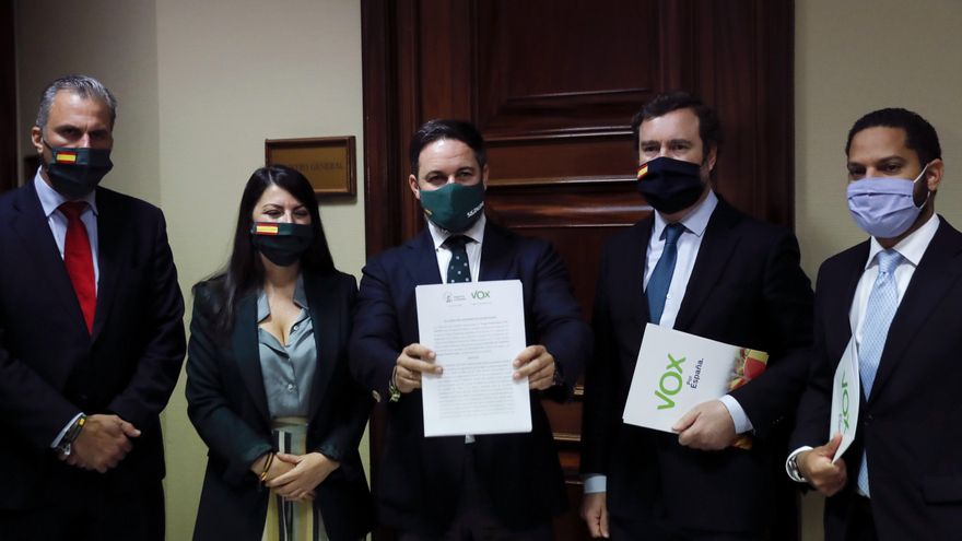 Vox registra la moción de censura porque "el andamiaje del 78 está en peligro"