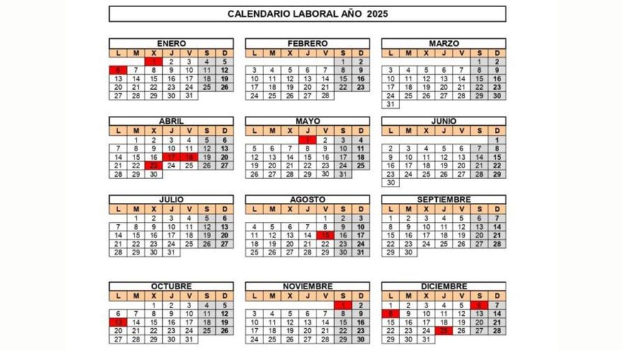 Calendario laboral en Aragón para 2025: días festivos y puentes
