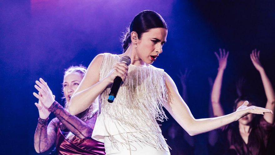 Blanca Paloma, durante su actuación en la PrePartyES 2023