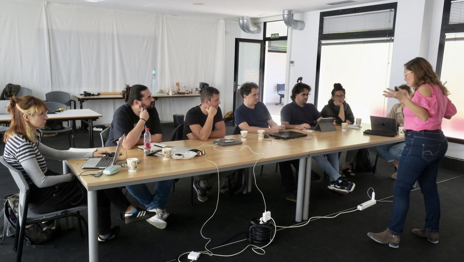 Los productores seleccionados en la primera sesión de trabajo con Carlota Caso, experta en marketing