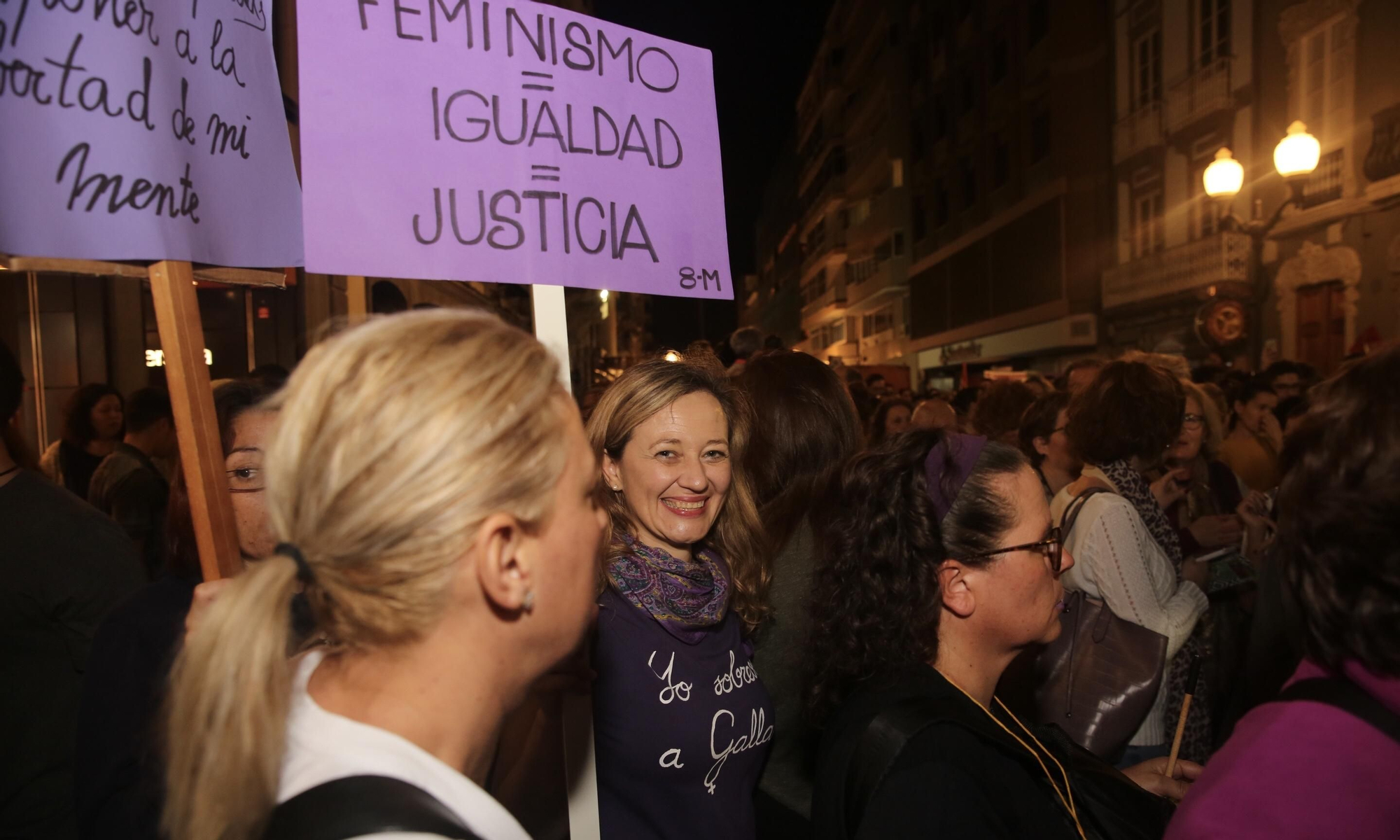 La jueza Victoria Rosell en la manifestación.