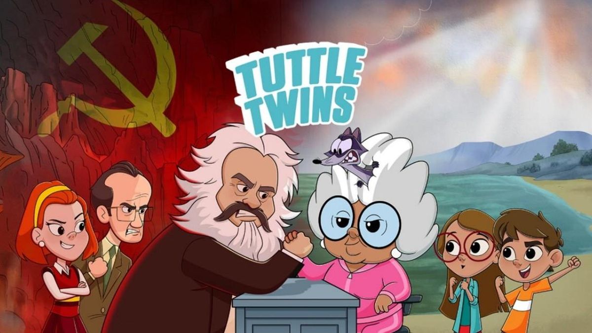 La abuela cubana de los Tuttle Twins contra Marx, en uno de los episodios de la serie que compró el Gobierno para la nueva programación de Paka Paka.