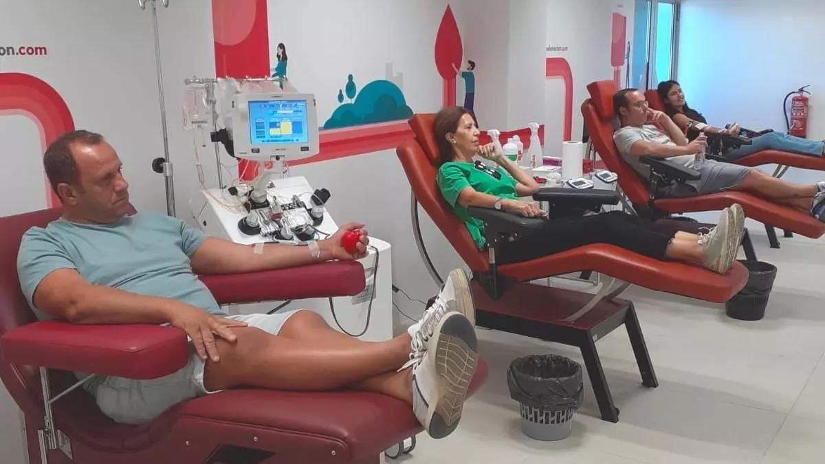 Imagen de donantes de sangre.