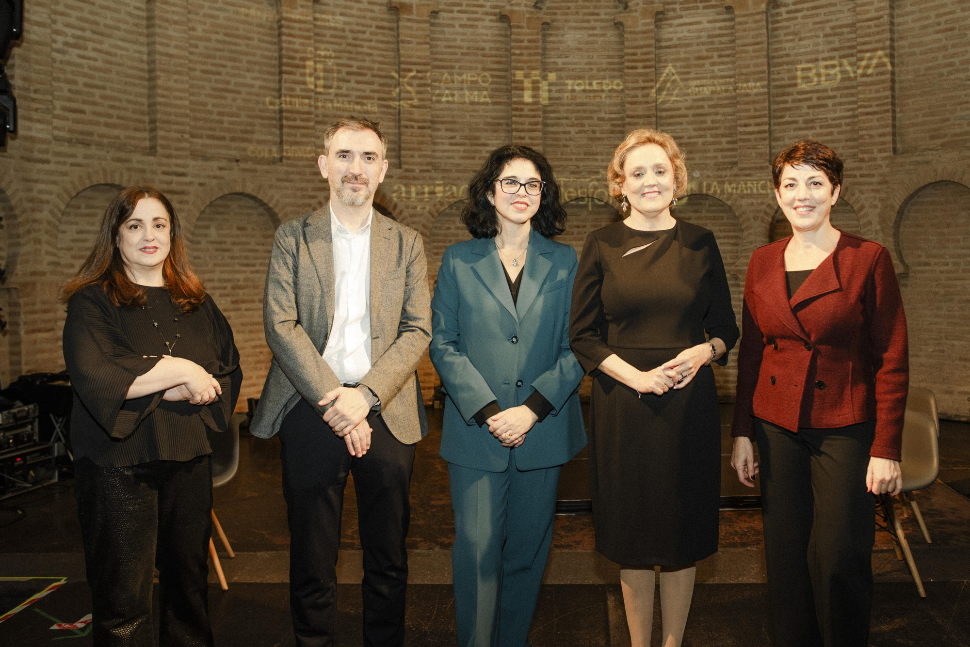 De izquierda a derecha: Carmen Bachiller, Ignacio Escolar, Marisol Illescas, Soledad de Frutos y Rosalía Lloret.