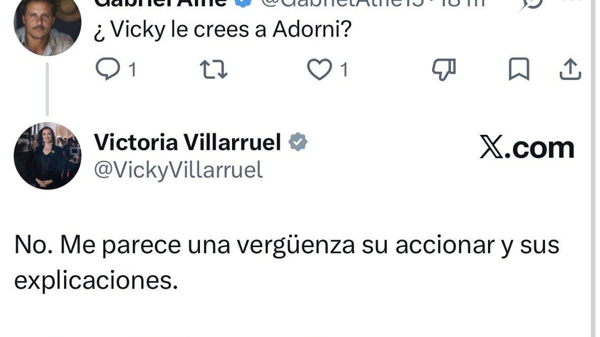 El comentario de Victoria Villarruel sobre las explicaciones de Manuel Adorni con respecto a su declaración jurada.