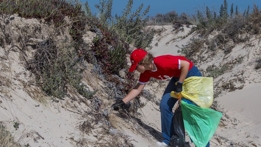 Mares Circulares celebra el Día Mundial de los Océanos con la retirada de 268,11 kg de residuos de la playa de Valdelagrana