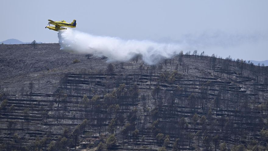 Estabilizado el incendio forestal de Soneja, en Castellón, tras arrasar 183 hectáreas