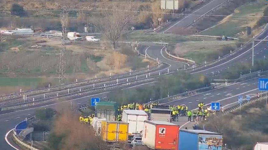 Captura DGT cortes A-2 protestas