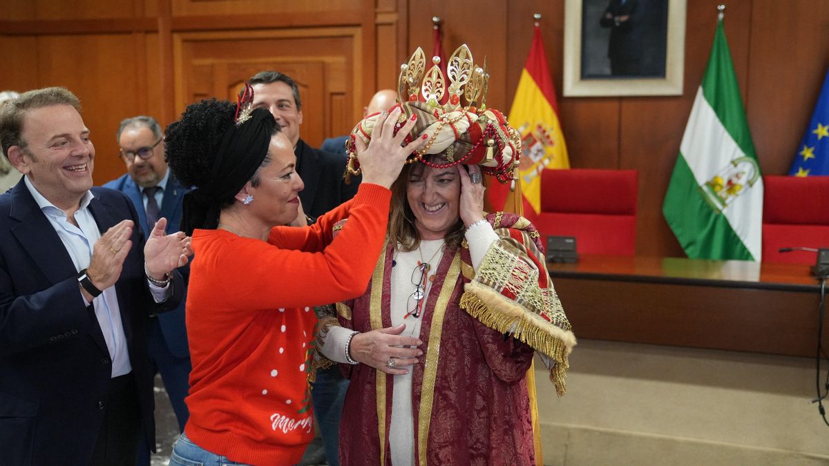 María del Mar Sánchez Espejo tras ser agraciada con el sorteo del rey Gaspar