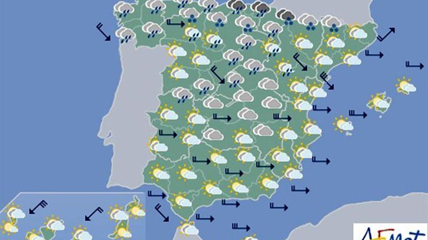 Hoy, ascenso de temperaturas y lluvias persistentes y locales en el norte