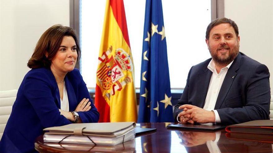 Oriol Junqueras y Soraya Sáenz Santamaría, en una imagen de archivo.