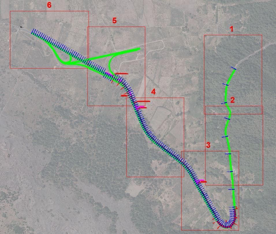 Plano de la actuación en la curva de Los Castañeros.