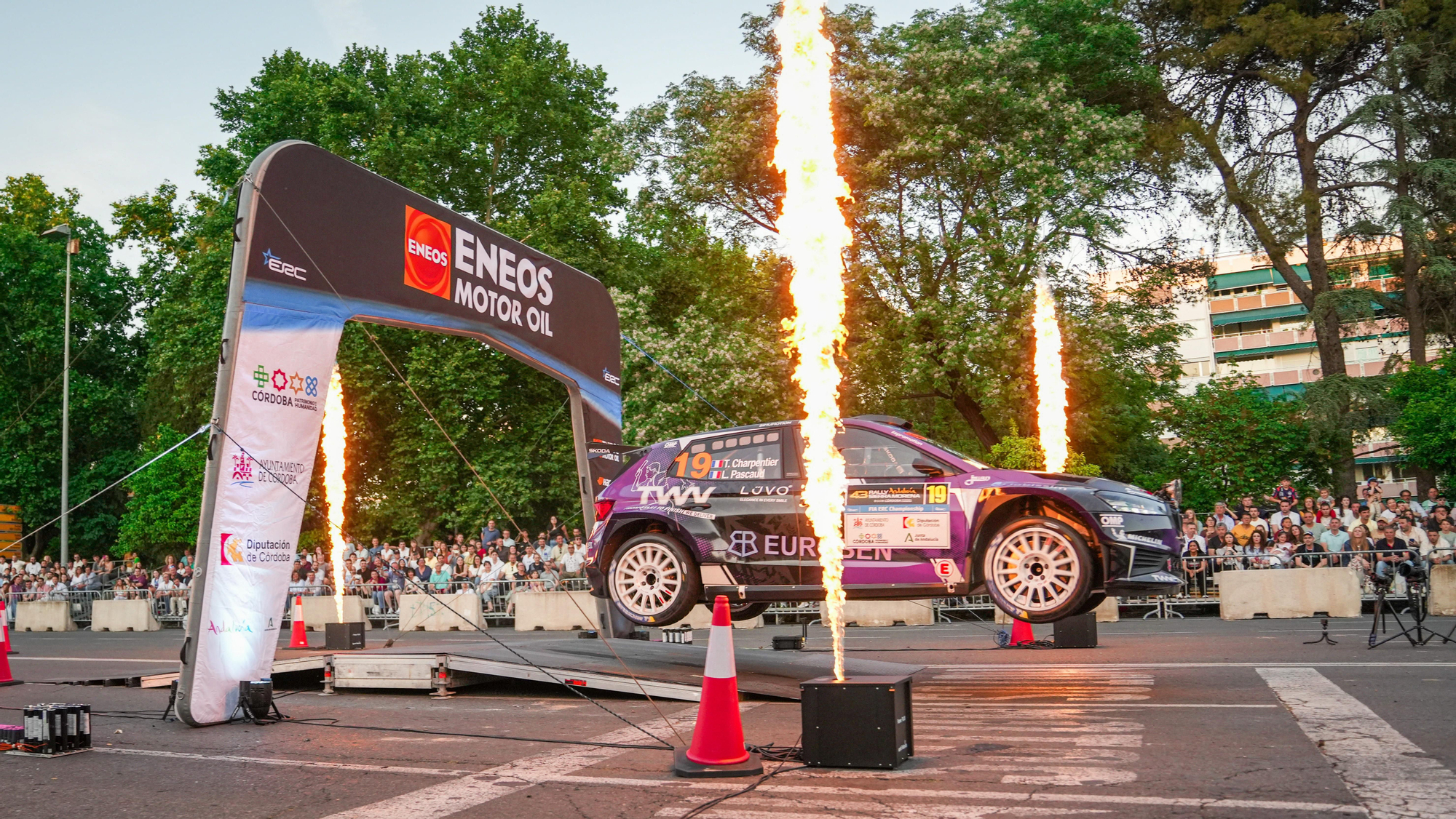 Tramo urbano del Rally Sierra Morena