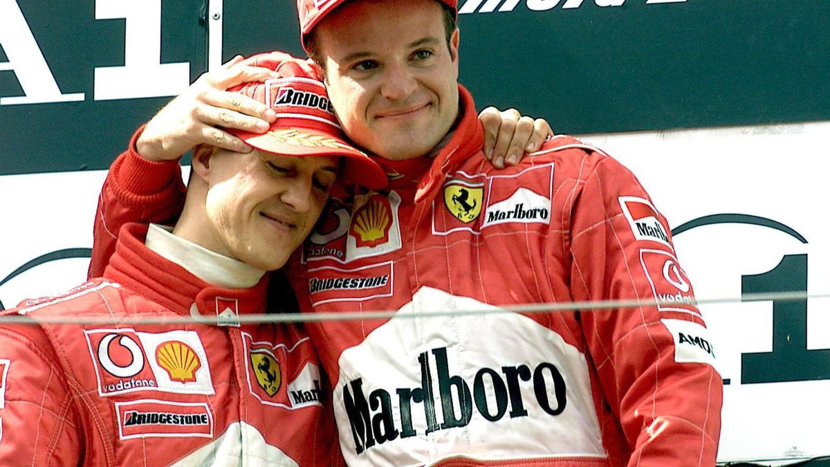 Rubens Barrichello y Michael Schumacher en el GP de Austria de F1 de 2002
