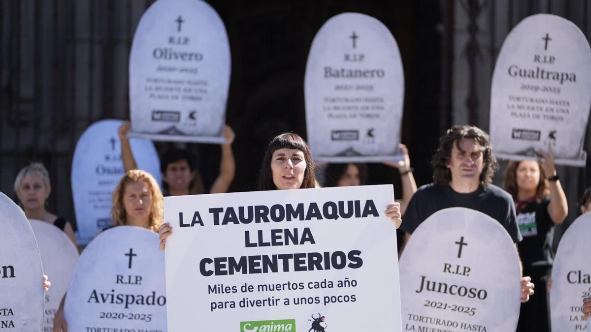 Una concentración en Logroño para pedir "unas fiestas de San Mateo sin toros ni vaquillas"