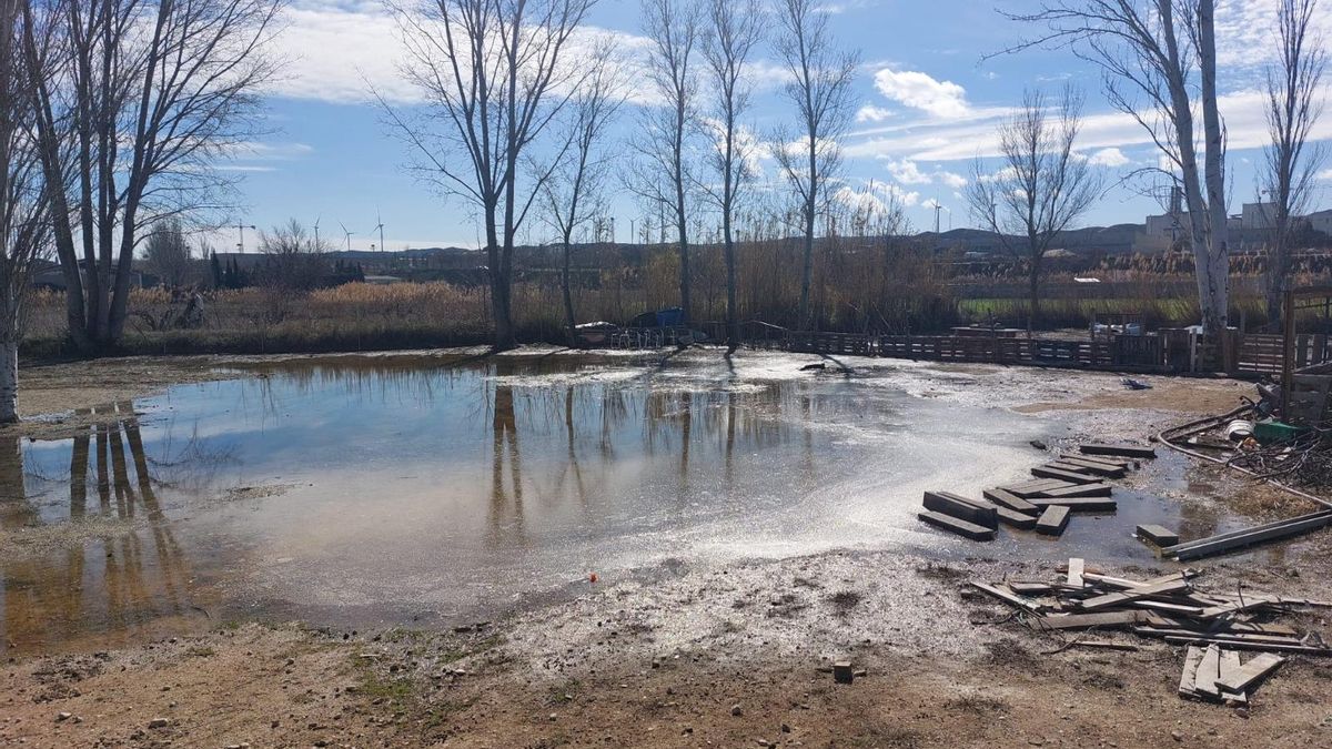 Zonas inundadas en el Burgo de Ebro