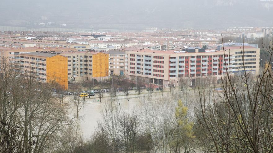 Imagen de las inundaciones en Pamplona.