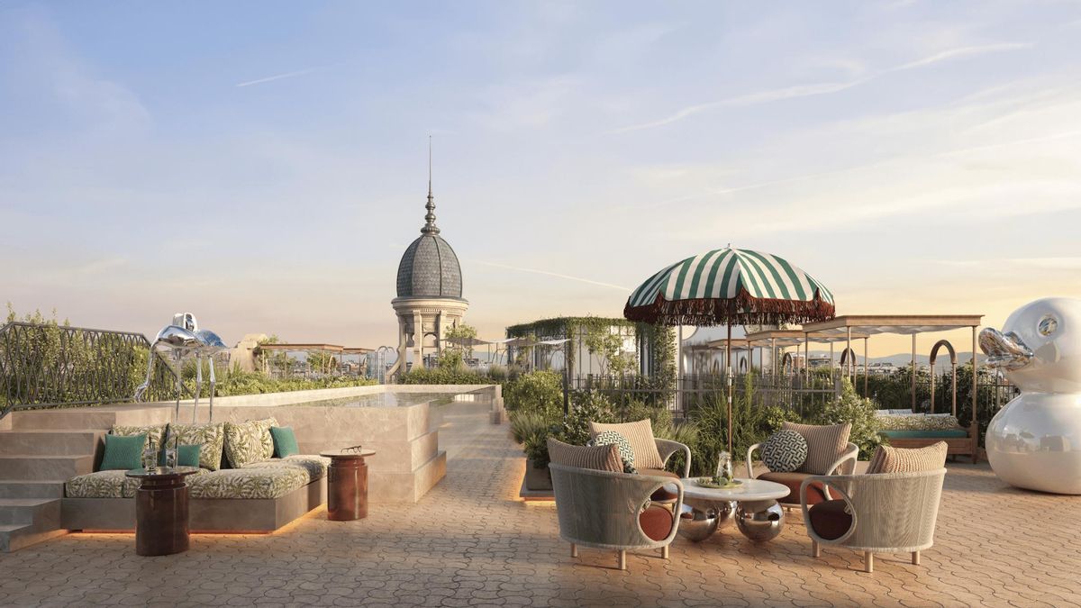 Proyección de la que será la azotea de SLS Residences en la calle Infantas