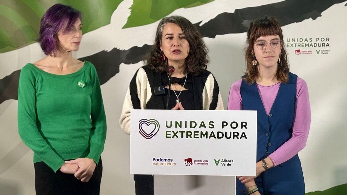 Podemos, IU y Alianza Verde repiten una coalición en Extremadura que ven como un "referente" para la izquierda