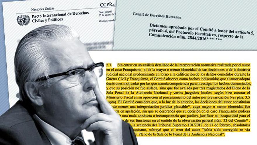 El quién es quién de los tres procedimientos contra Garzón que cuestiona el comité de Naciones Unidas