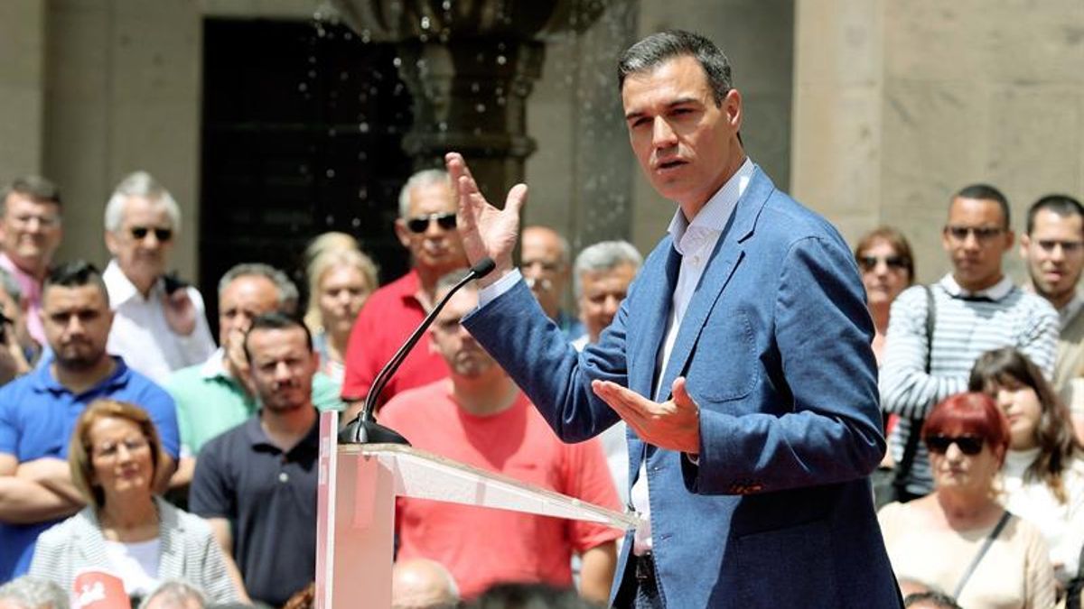 Así ha sido el acto de Pedro Sánchez en Gran Canaria en apoyo de los candidatos del 26M