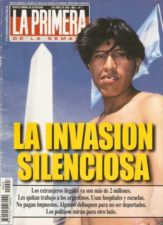 Tapa de la revista La Primera. Luego se supo que el hombre de la portada era argentino y no le faltaba un diente, la imagen había sido retocada.