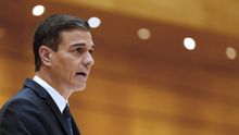 El presidente del Gobierno, Pedro Sánchez , durante su comparecencia en sesión plenaria del Senado.