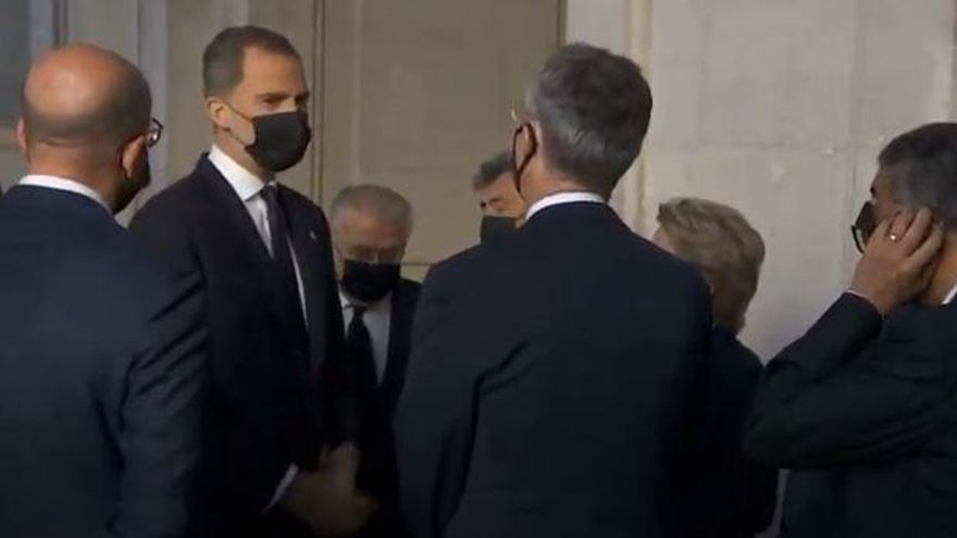 Felipe VI, en el acto en recuerdo de las víctimas de la COVID-19.