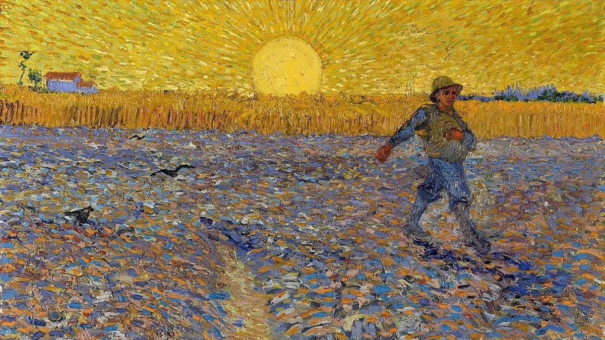 El sembrador al atardecer, cuadro de Vincent Van Gogh que ha referenciado el papa León XIV en su primera audiencia en el Vaticano.