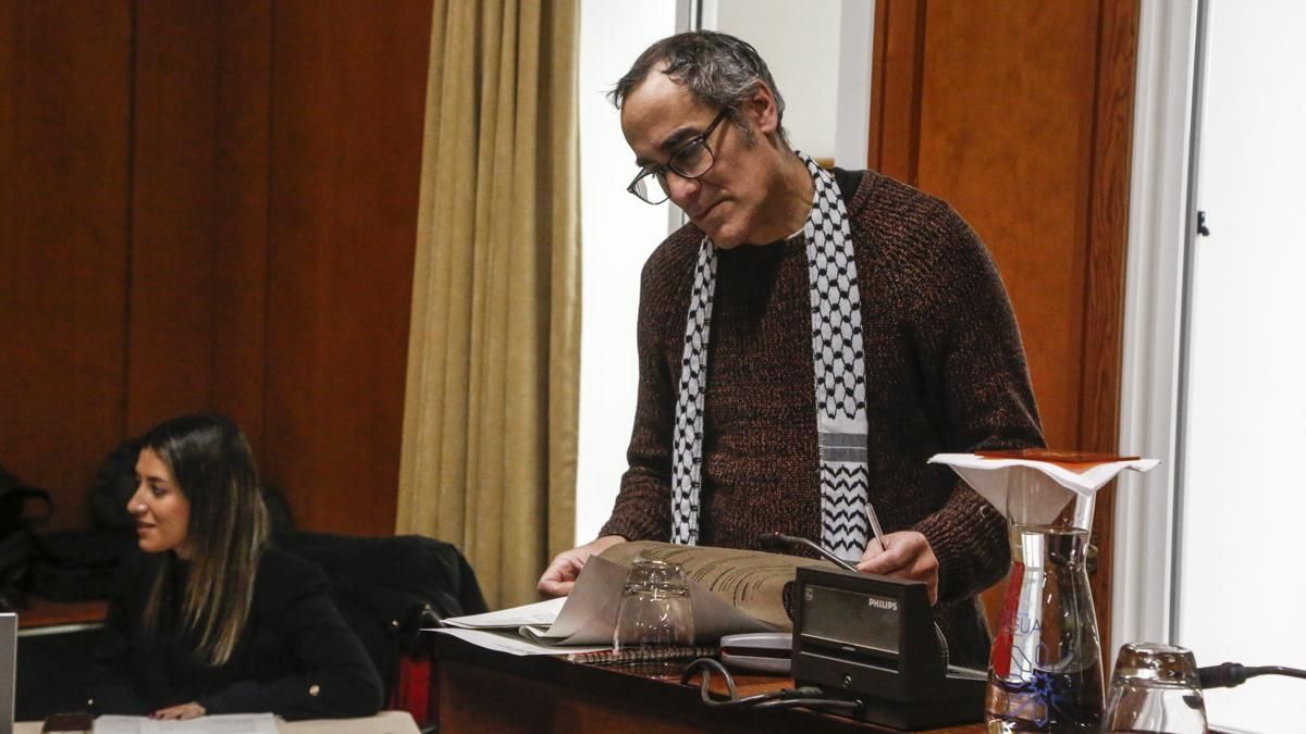 Juan Hidalgo en el Pleno de diciembre en el Ayuntamiento