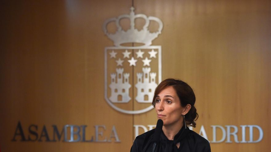 La portavoz de Más Madrid en la Asamblea de Madrid, Mónica García, interviene durante una sesión plenaria en la Asamblea de Madrid
