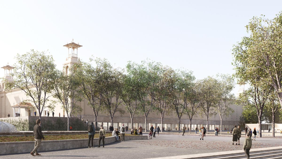 Así será la ampliación del MNAC: un pasillo cubierto conectará con el rehabilitado Palacio Victoria Eugenia