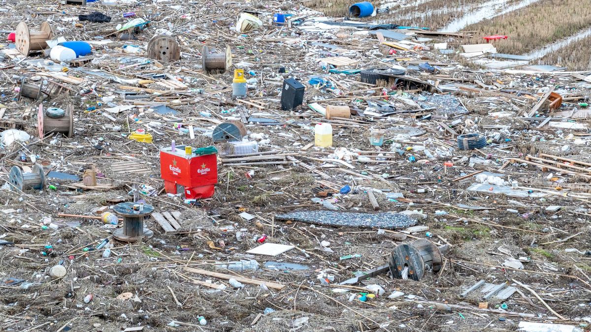 Residuos en los arrozales.