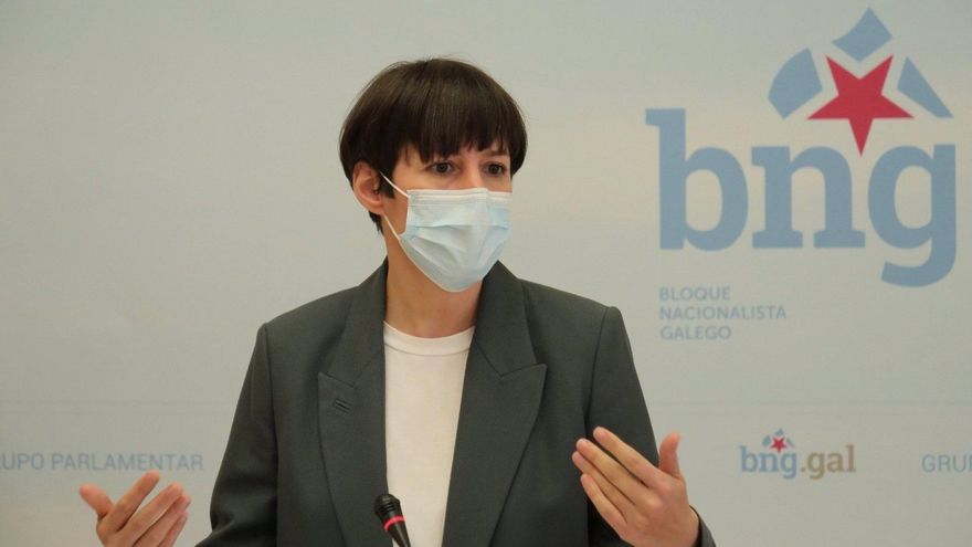 La portavoz nacional del BNG, Ana Pontón, en rueda de prensa.