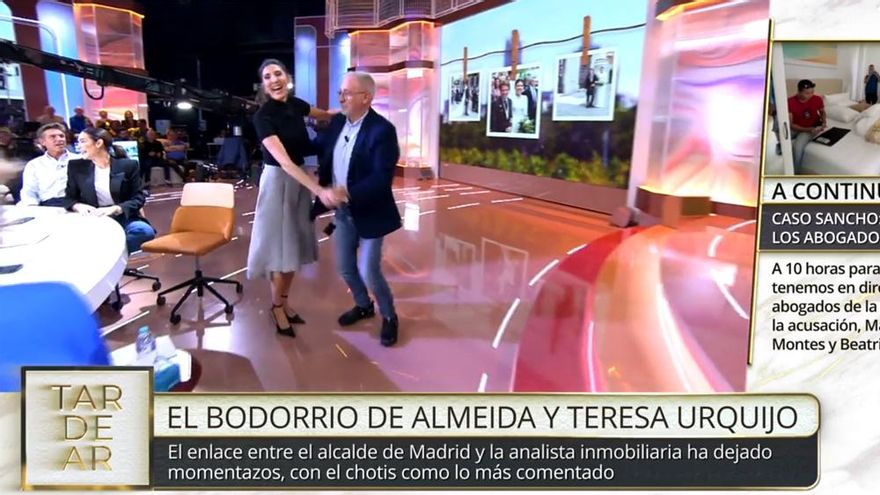 Xavier Sardà y Paz Padilla imitaron el chotis de Almeida y su mujer: "¡Cómo se nota que eres catalán!"