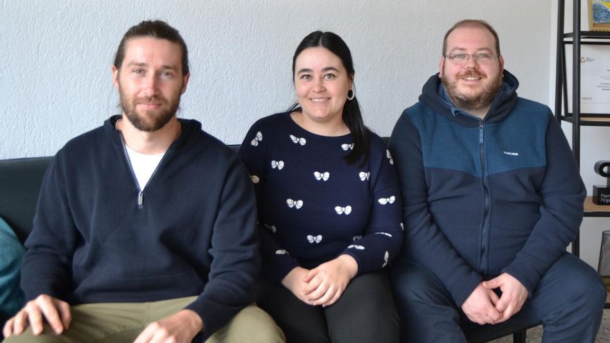 Los tres socios fundadores de Kloosiv, Gerard Casaus, Laura Ayala y Carles Góméz