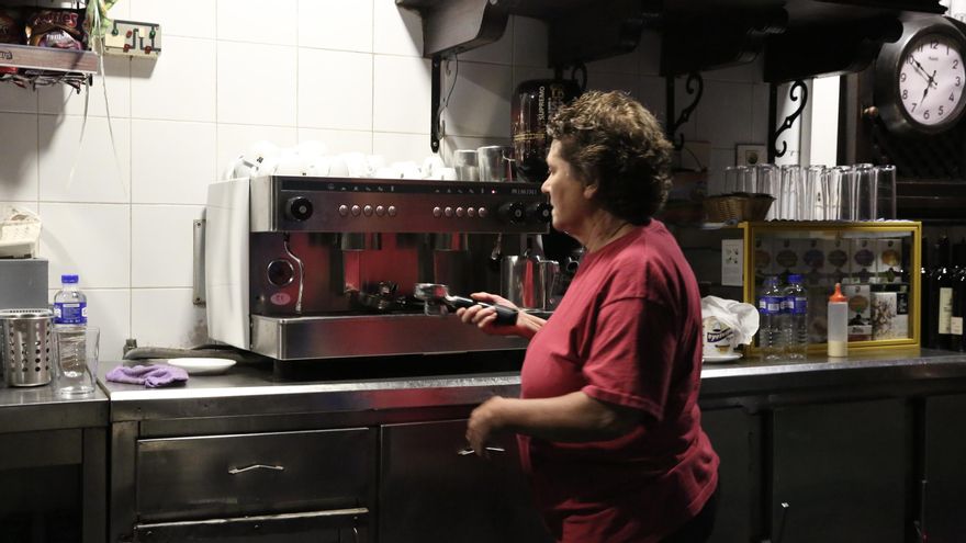 Andrea, en su restaurante.