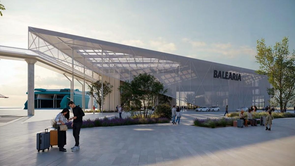 Imagen virtual de la futura terminal de Baleària.