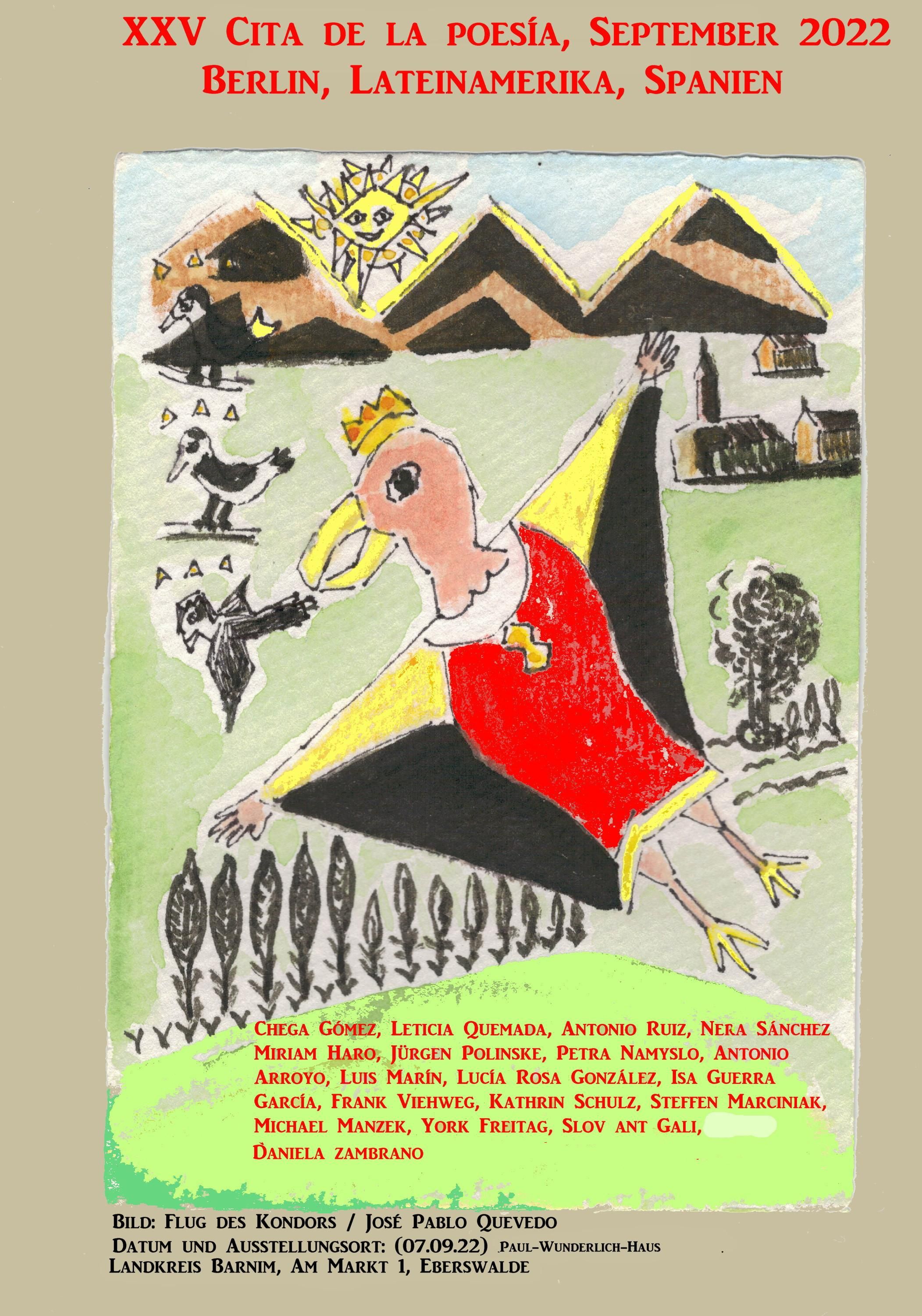 Cartel del evento literario.