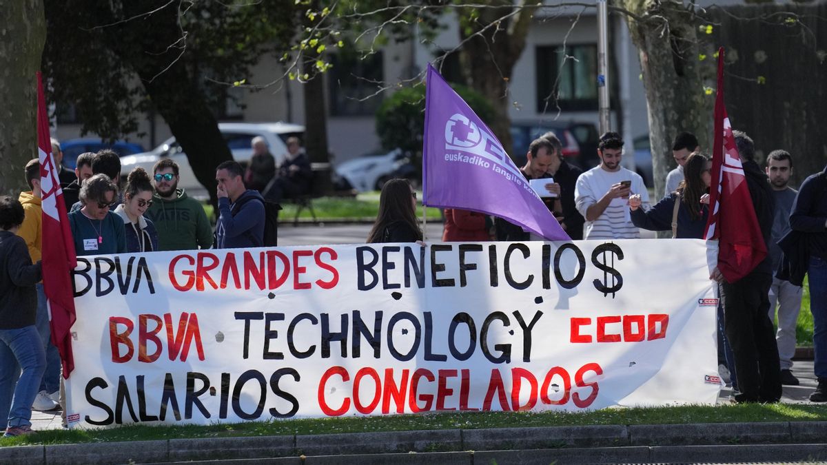 BBVA Technology vuelve a la huelga contra la congelación salarial pese a los beneficios récord