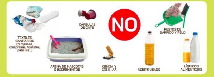 Lo que no va al contenedor marrón