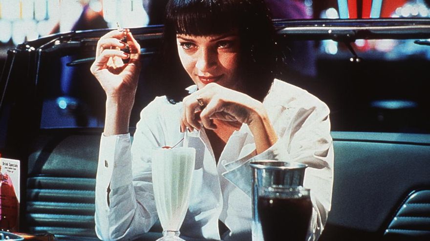 La actriz Uma Thurman en una secuencia de la película "Pulp Fiction", del director Quentin Tarantino.