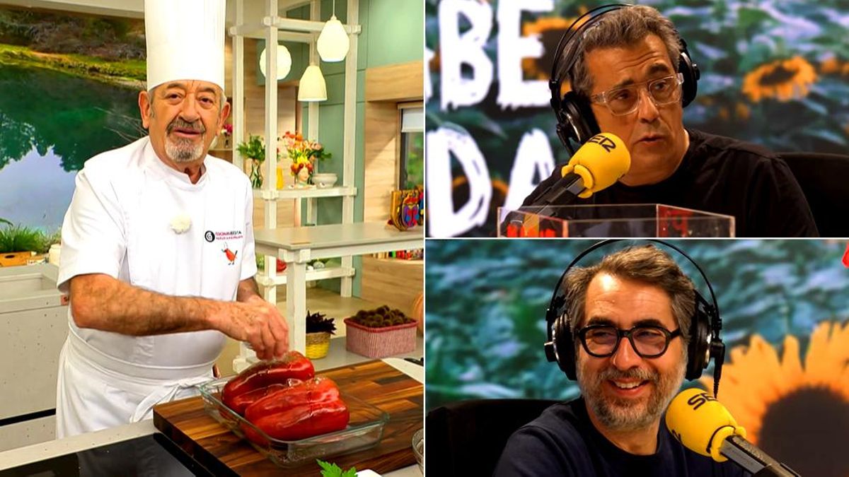 Karlos Arguiñano en su cocina; Andreu Buenafuente y Berto Romero en 'Nadie sabe nada'