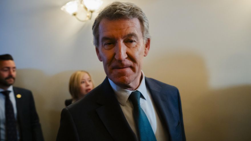El presidente del PP, Alberto Núñez Feijóo
