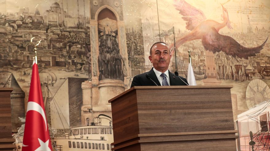 El ministro de Exteriores de Turquía, Mevlut Çavusoglu, este viernes en Estambul. EFE/EPA/SEDAT SUNA