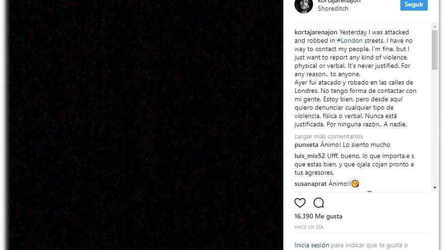 Instagram de Jon Kortajarena