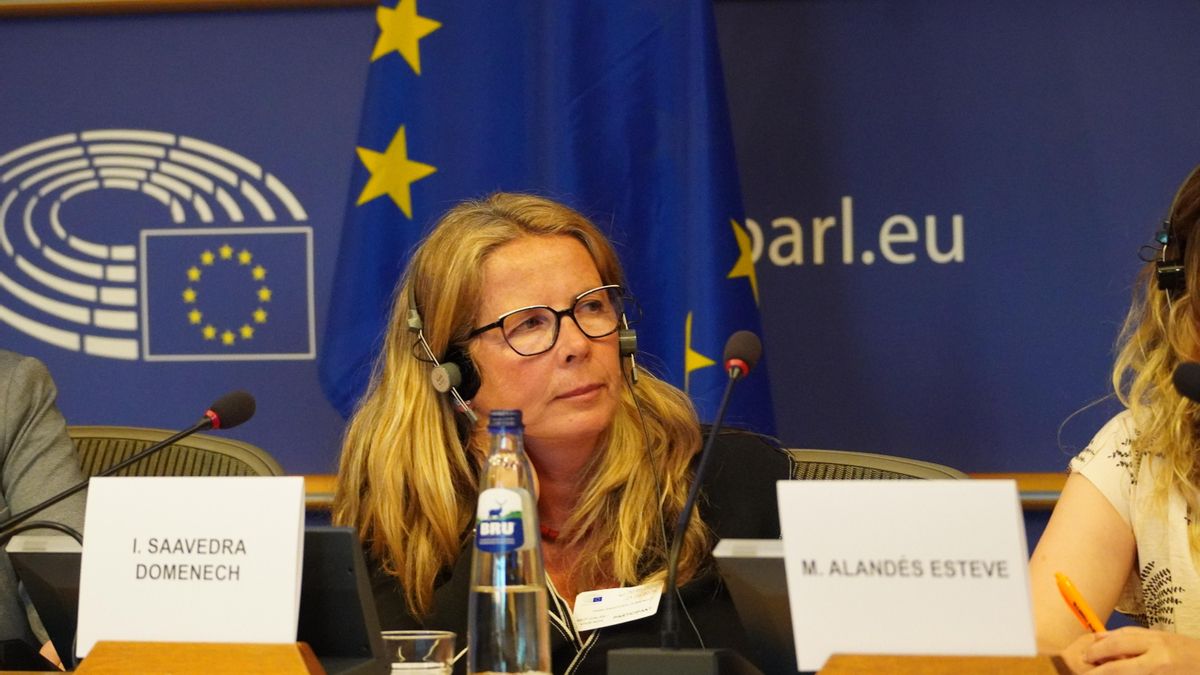 Isabel Saavedra, en Bruselas.