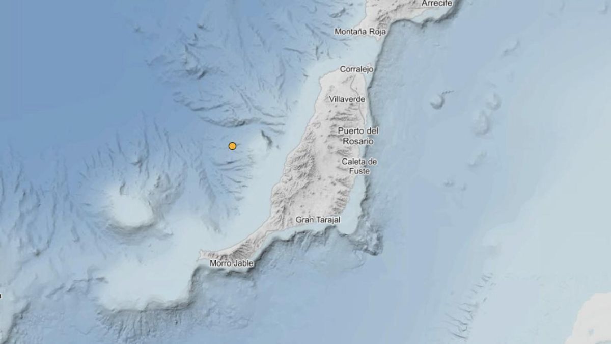 Registrado un terremoto de magnitud 2,5 al oeste de Fuerteventura, sentido por la población
