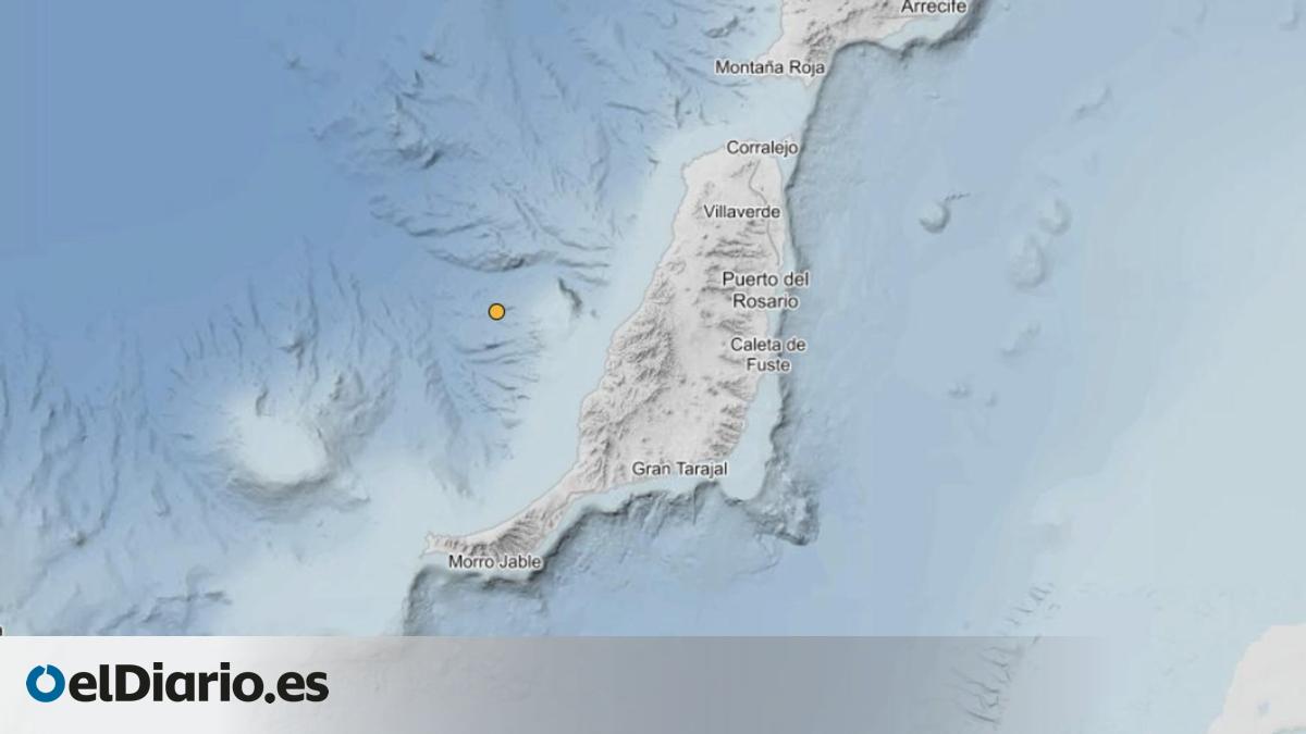 Registrado un terremoto de magnitud 2,5 al oeste de Fuerteventura, sentido por la población